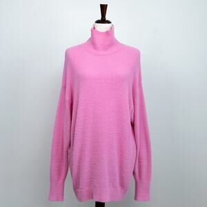 Aritzia Wilfred Free Hush Knit Pink Overzized Turtleneck Sweater